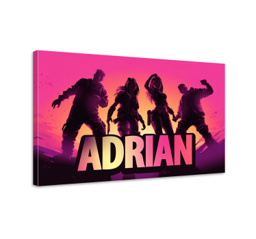 Tableau jeux vidéo personnages dansants personnalisable - TenStickers