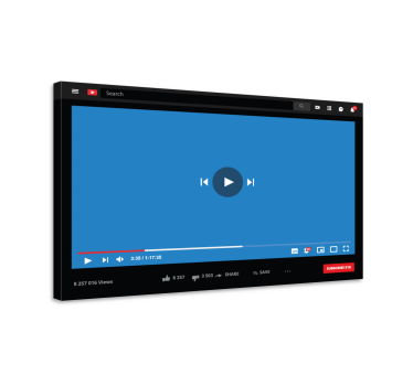 Tableau vidéo Youtube personnalisé - TenStickers