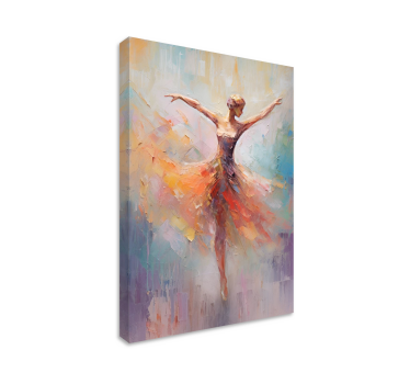 Tableau art danseuse de ballet effet huile sur toile - TenStickers