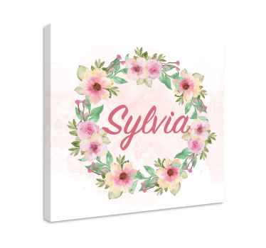 Tableau personnalisé de fleurs de printemps aquarelle - TenStickers