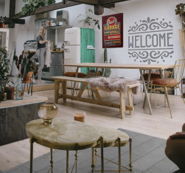 Tableau garage panneau publicitaire vintage - TenStickers