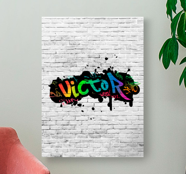 Tableau chambre graffiti prénom personnalisable - TenStickers