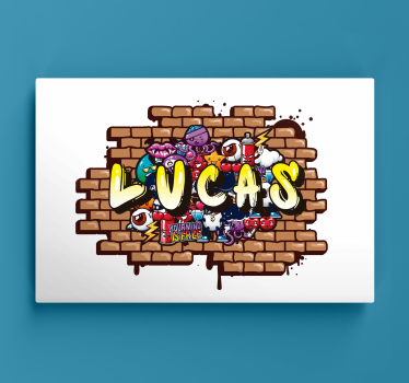 Tableau chambre enfant prénom graffiti  - TenStickers