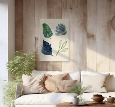 Tableau salon feuilles tropicales - TenStickers