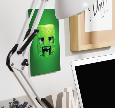 Tableau jeux vidéo personnage cubique effrayant - TenStickers