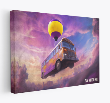 Tableau jeux vidéo scène de bus volant - TenStickers