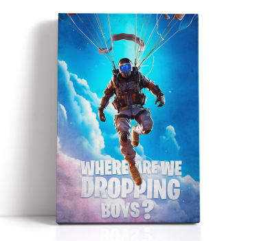Tableau jeux vidéo personnage parachutiste - TenStickers