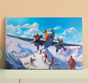 Tableau jeux vidéo personnages en avion - TenStickers