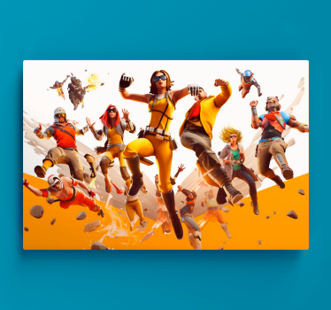 Tableau jeux vidéo attaque de personnages - TenStickers