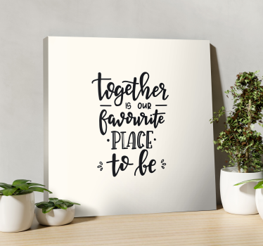 Tableau texte "Favorite place to be" - TenStickers