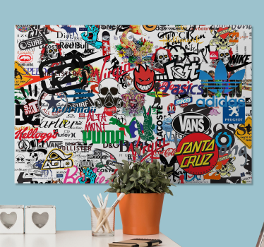 Tableau moderne collage de marque éclectique - TenStickers