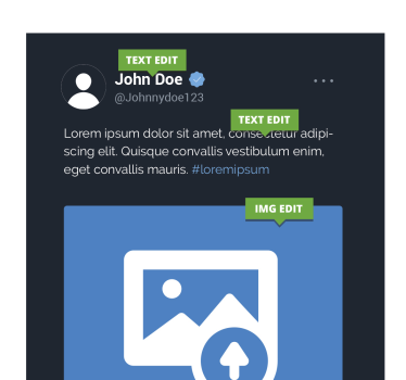 Tableau Twitter X photo personnalisé - TenStickers