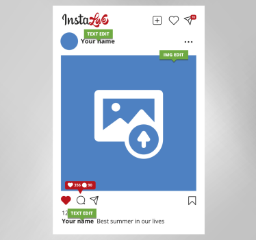 Tableau personnalisé post Instalove - TenStickers