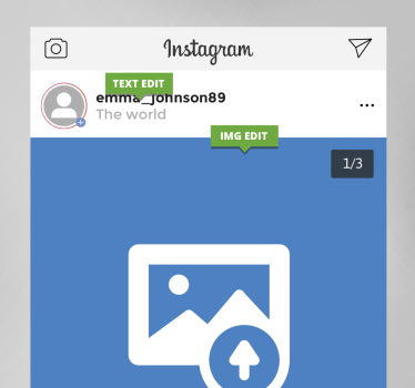 Tableau photo personnalisé page Instagram - TenStickers