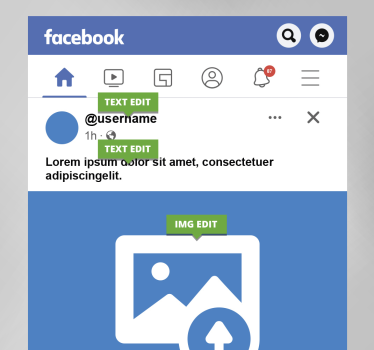 Tableau photo personnalisé page Facebook - TenStickers