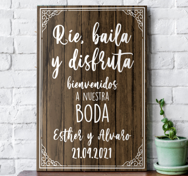 Tableau citation panneau de bienvenue pour le mariage - TenStickers