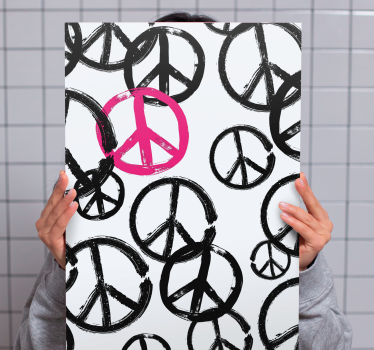 Tableau modèle de symboles de paix - TenStickers