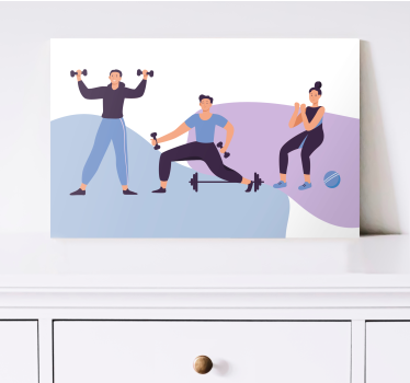 Tableau décoration murale Illustration de personnes de formation - TenStickers