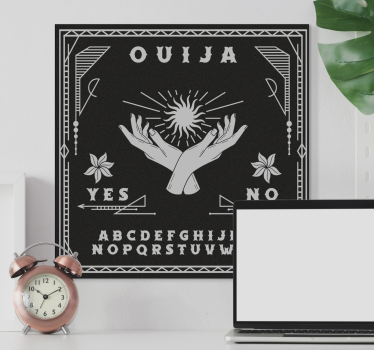 Tableau décoration murale Planche ouija noir et blanc - TenStickers