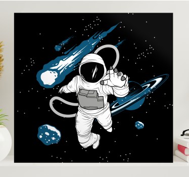 Cadre jeux vidéo astronaute dans l'univers - TenStickers