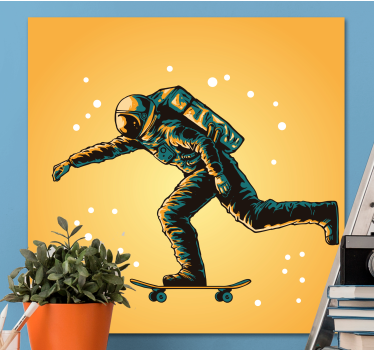 Cadre jeux vidéo aventure de l'astronaute skateur - TenStickers