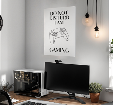 Cadre jeux vidéo noir et blanc citation ne pas déranger - TenStickers