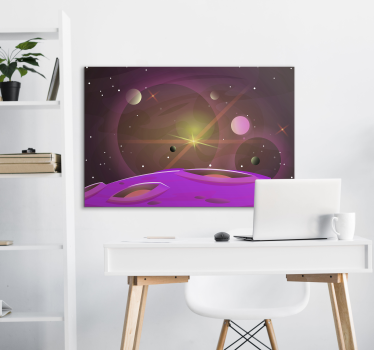 Cadre jeux vidéo paysage galactique - TenStickers