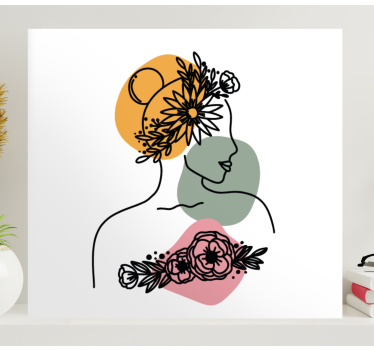 Tableau fleurs Visage de fleur de femme incroyable - TenStickers