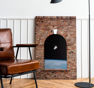 Tableau illusion 3D Arche en briques image personnalisable - TenStickers