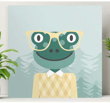 Tableau 3d personnage de grenouille stylé - TenStickers
