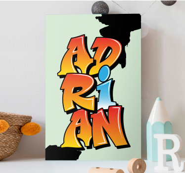 Tableau abc art de nom coloré - TenStickers
