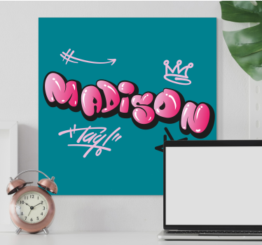 Tableau abc design de nom créatif - TenStickers