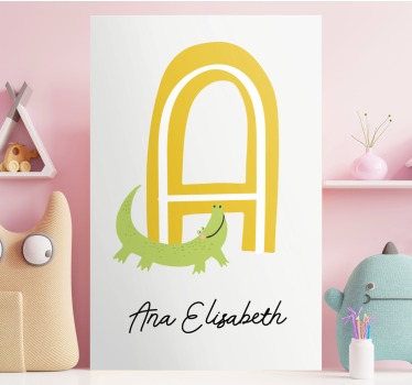 Tableau abc un compagnon crocodile - TenStickers