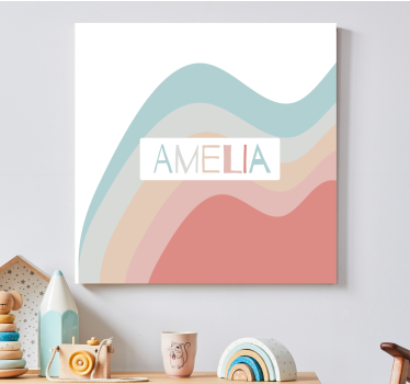 Tableau abc vagues de texte courbées - TenStickers