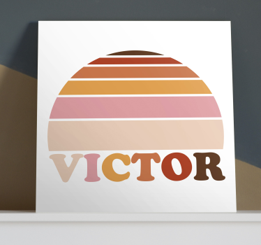 Tableau vintage nom du coucher du soleil - TenStickers