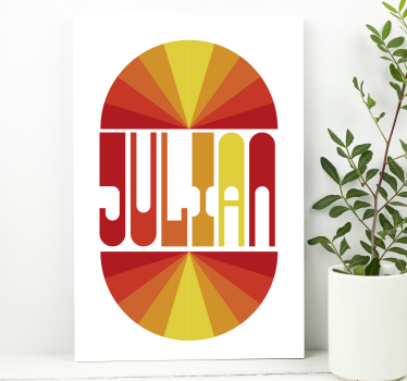 Tableau vintage nom personnalisé du lever du soleil - TenStickers