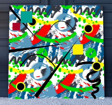 Tableau abstrait désordre géométrique abstrait - TenStickers