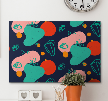 Tableau abstrait arrangement de visages abstraits - TenStickers