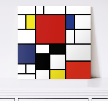 Tableau abstrait blocs de couleurs géométriques - TenStickers