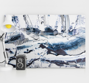 Tableau abstrait couches monochromes texturées - TenStickers