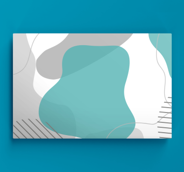 Tableau abstrait exploration des formes fluides - TenStickers