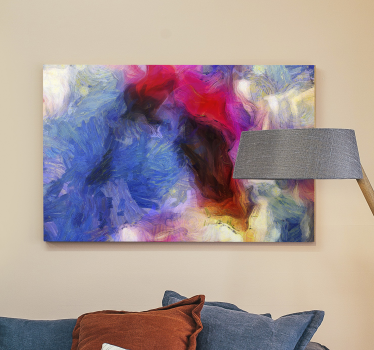 Tableau abstrait formes fluides vibrantes - TenStickers