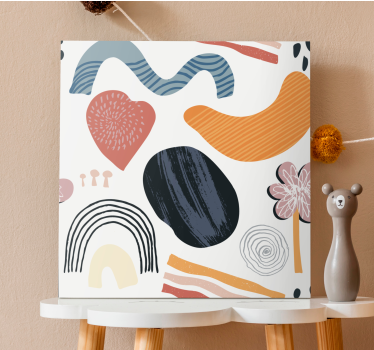 Tableau abstrait formes naturelles vibrantes - TenStickers