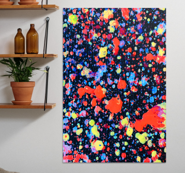 Tableau abstrait motif éclaboussures colorées - TenStickers