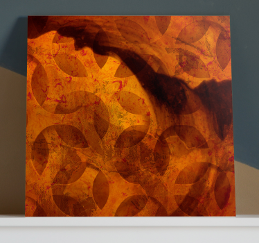 Tableau abstrait motifs de feuilles complexes - TenStickers