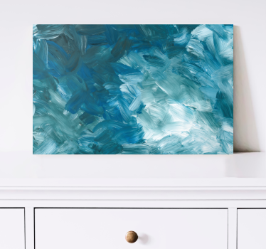Tableau abstrait tourbillon bleu texturé - TenStickers