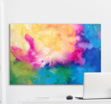 Tableau abstrait tourbillon d'aquarelle vibrant - TenStickers