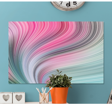 Tableau abstrait vagues de couleurs ondulantes - TenStickers