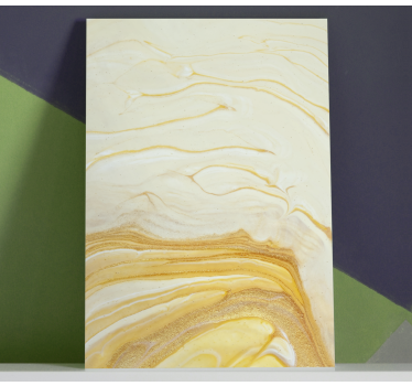 Tableau abstrait vagues dorées douces - TenStickers