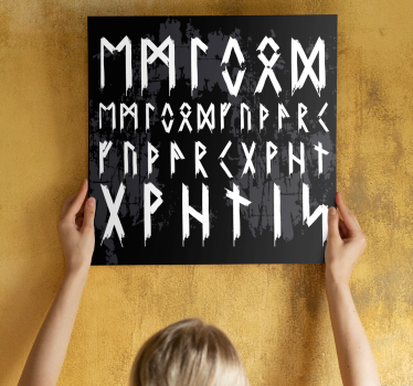 Tableau alphabet viking vintage - TenStickers